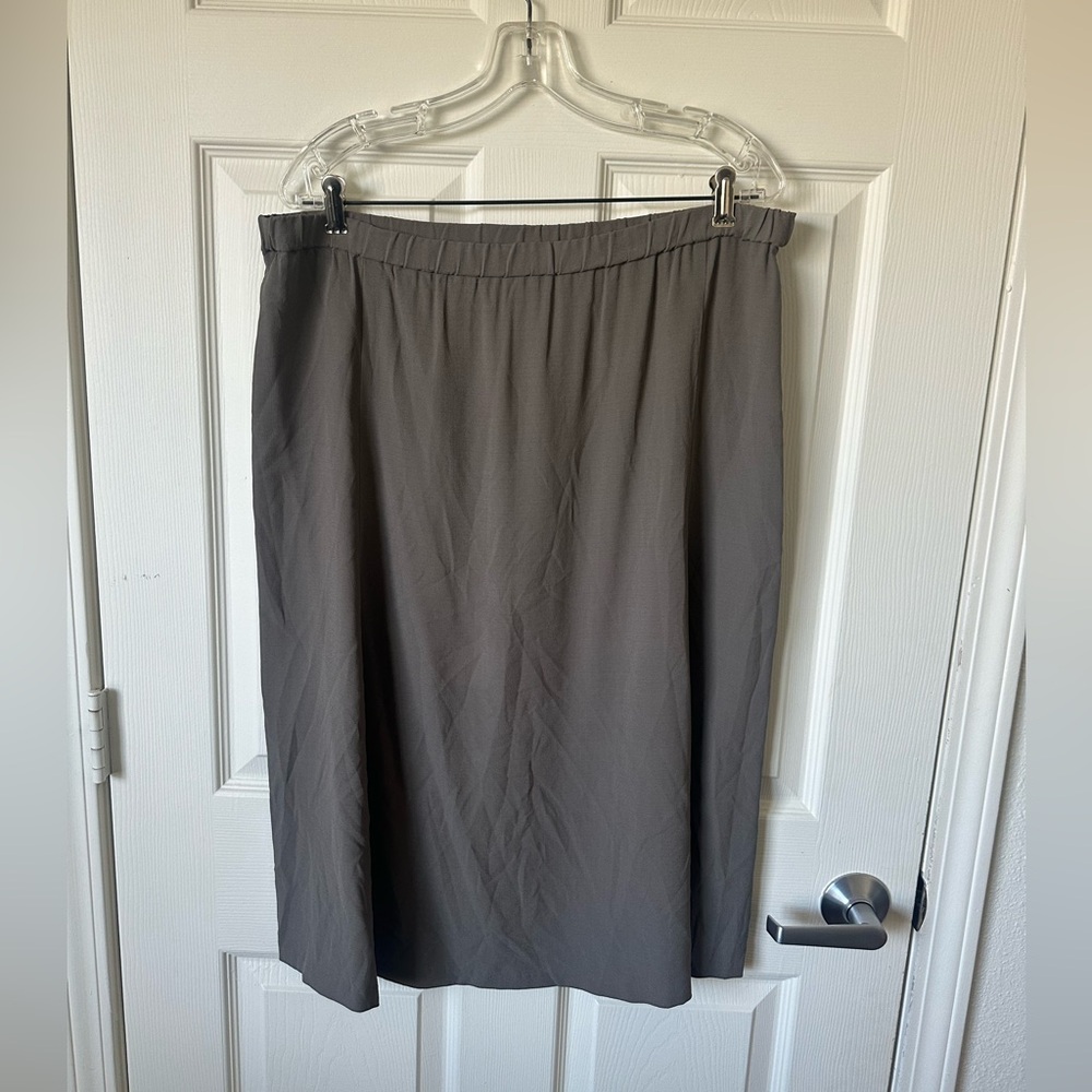 EILEEN FISHER A-Line Silk Skirt.